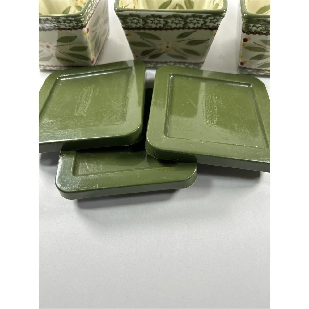 Stacking Old world Green Temptations‎ 10 Oz Handle Square Cups